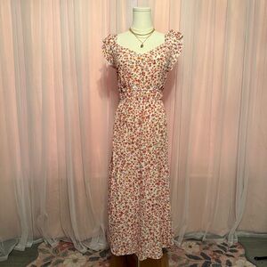 Chic Floral Maxi Dress in Pink